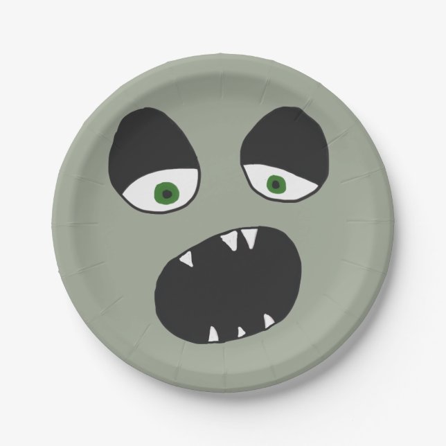 Ghost Face Eyes and Mouth Pappteller (Vorderseite)