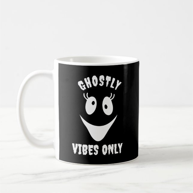 Ghost Face Geister-Vibes Only Benutzerdefiniertes  Kaffeetasse (Links)