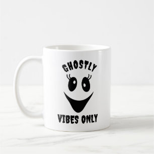 Ghost Face Geister-Vibes Only Benutzerdefiniertes Kaffeetasse