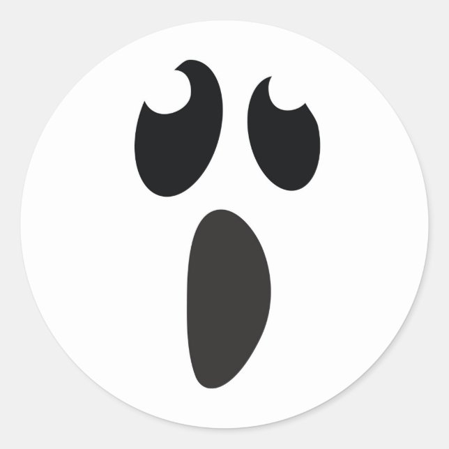 Ghost Face Halloween-Party Trick oder Treat Favor Runder Aufkleber (Vorderseite)