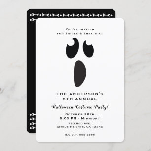 Ghost Face Halloween-Party Trick oder Treat Party Einladung