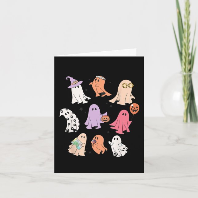 Ghost Friends Halloween AAC SLP Squad Rede Langu Karte (Vorderseite)