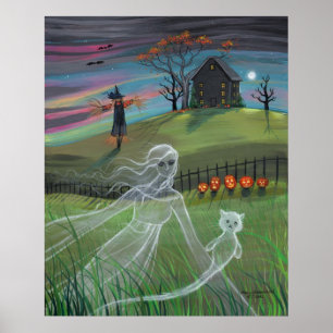 Ghost Friends Halloween Poster von Molly Harrison
