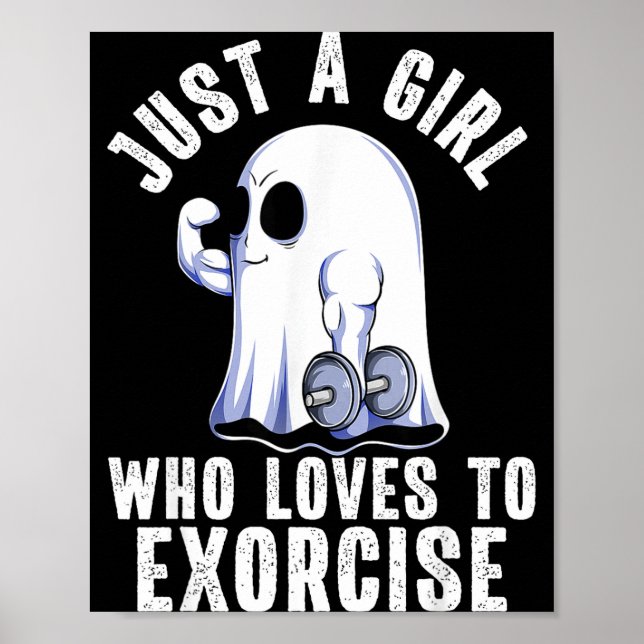 Ghost Funny Gym Workout Bodybuilding Soky Hallowee Poster (Vorne)
