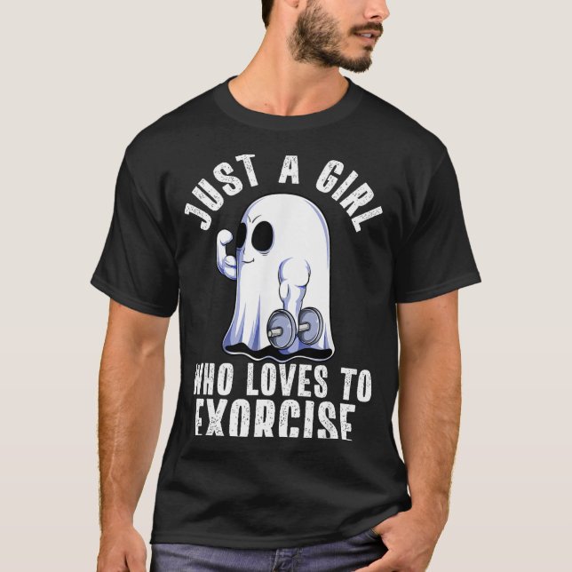 Ghost Funny Gym Workout Bodybuilding Soky Hallowee T-Shirt (Vorderseite)