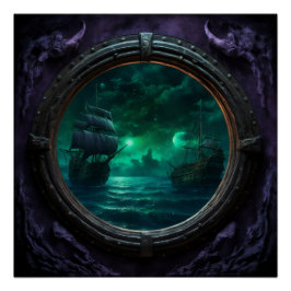 Ghost Galleon unter den Spuk Sternen Poster