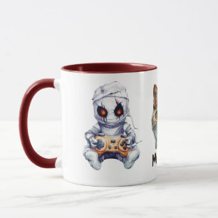 Ghost Gamer and Meow Cat" Spooky-Tasse Tasse