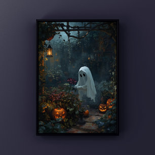 Ghost Gardener Dark Garden Gemütliches Halloween Poster