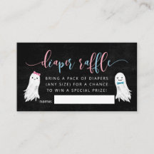 Ghost Gender Reveal Diaper Raffle Ticket