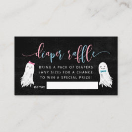 Ghost Gender Reveal Diaper Raffle Ticket Begleitkarte