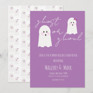 Ghost Ghoul Halloween-Party Geschlechterenthüllung Einladung