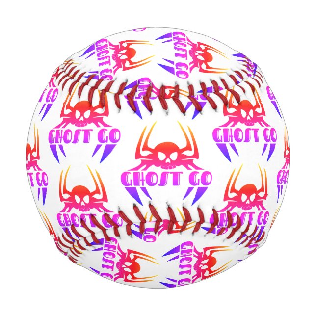 Ghost Go Spooky Jahreszeit Baseball (Vorderseite)