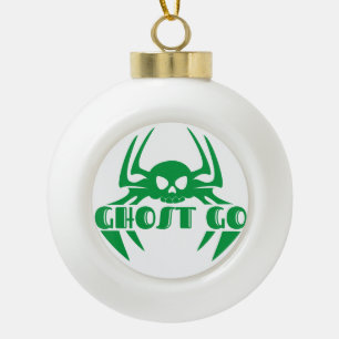 Ghost Go Spooky Jahreszeit Keramik Kugel-Ornament