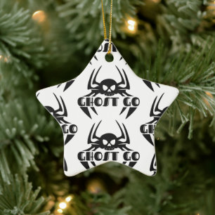 Ghost Go Spooky Jahreszeit Keramik Ornament
