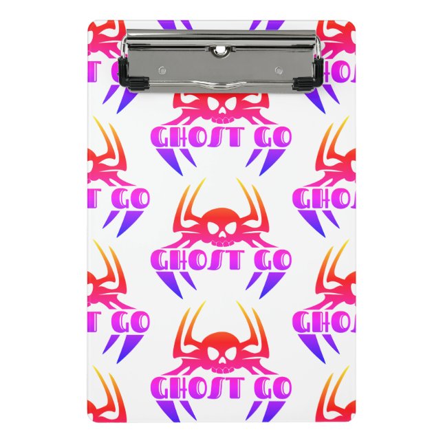 Ghost Go Spooky Jahreszeit Mini Klemmbrett (Vorderseite)