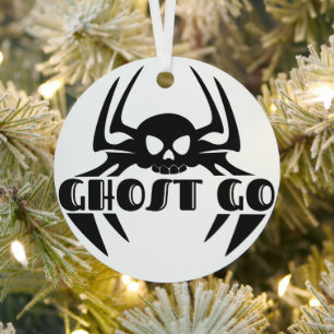 Ghost Go Spooky Jahreszeit Ornament Aus Metall