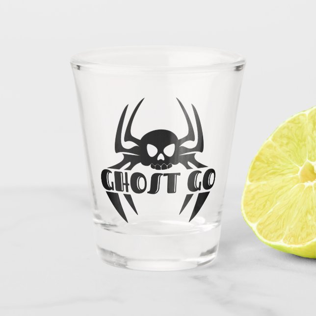 Ghost Go Spooky Jahreszeit Schnapsglas (Vorderseite)