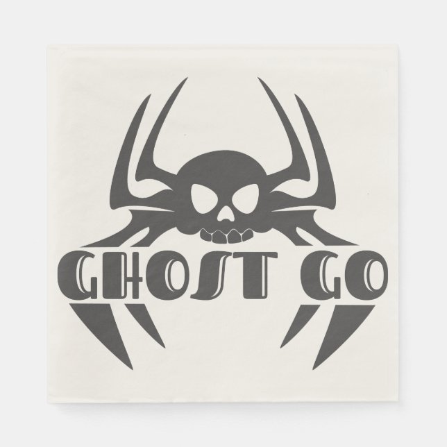 Ghost Go Spooky Jahreszeit Serviette (Vorderseite)