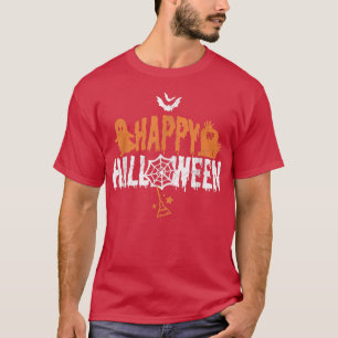 Ghost-Grabstein Hexenzauber Bats Spyder Web Happy T-Shirt