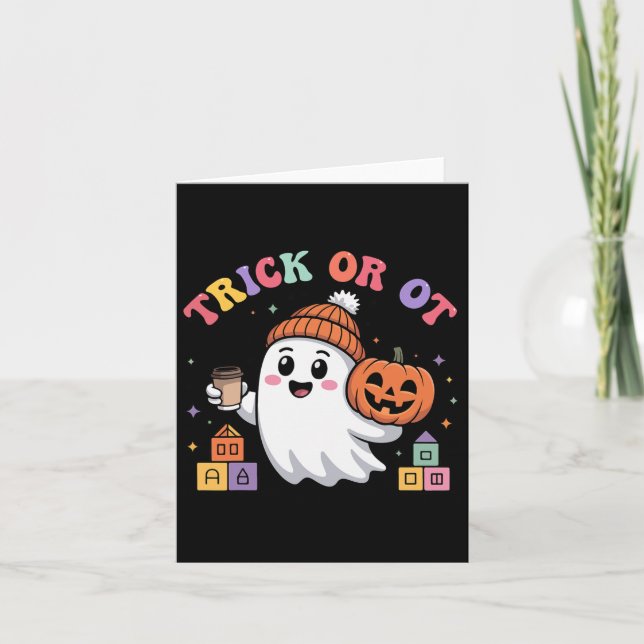 Ghost Hall für Trick oder Ot Spooky-Arbeitstherapi Karte (Vorderseite)