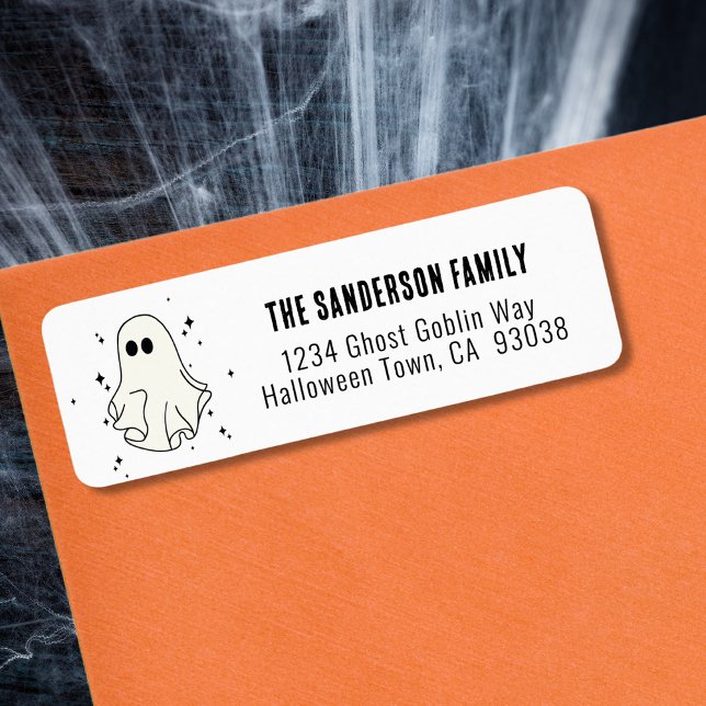 Ghost Halloween-Adresse (Ghost Happy Halloween Party Return Address Label)