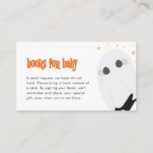 Ghost Halloween Baby Showbücher für die Babykarte Visitenkarte