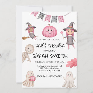 Ghost Halloween Baby Shower Invite Baby Dusche Einladung