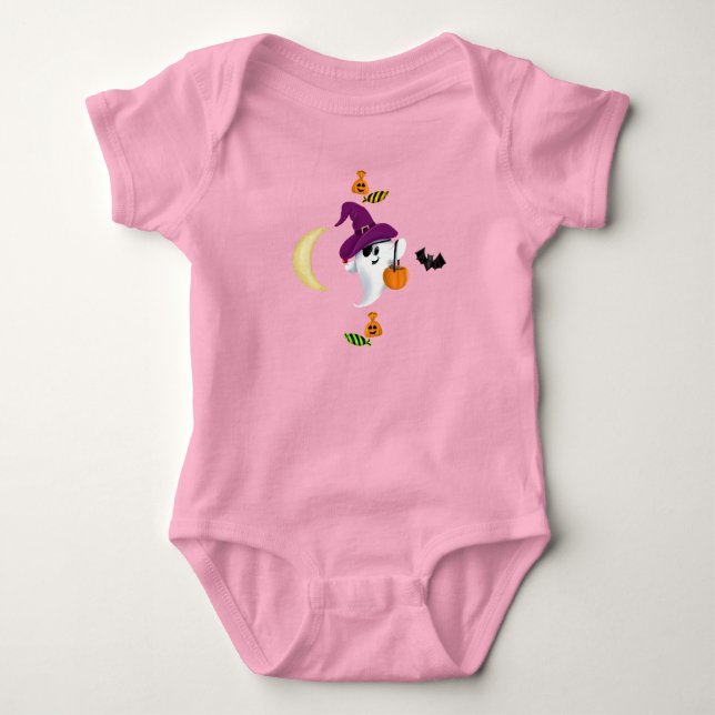 Ghost Halloween baby T-Shirt Strampler (Vorderseite)