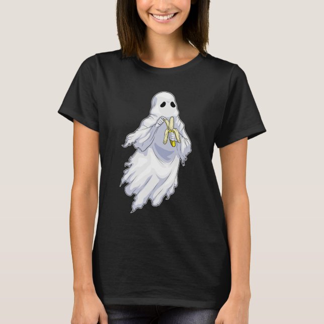 Ghost Halloween Banana T-Shirt (Vorderseite)