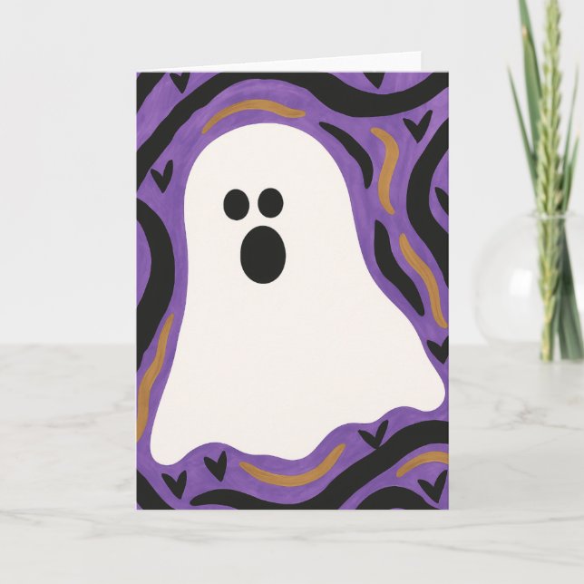Ghost Halloween Blank Gruß Karte (Vorderseite)
