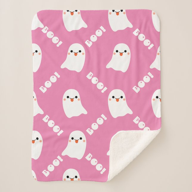 Ghost Halloween Blanket, Wohngestaltung Blanket Sherpadecke (Vorderseite)