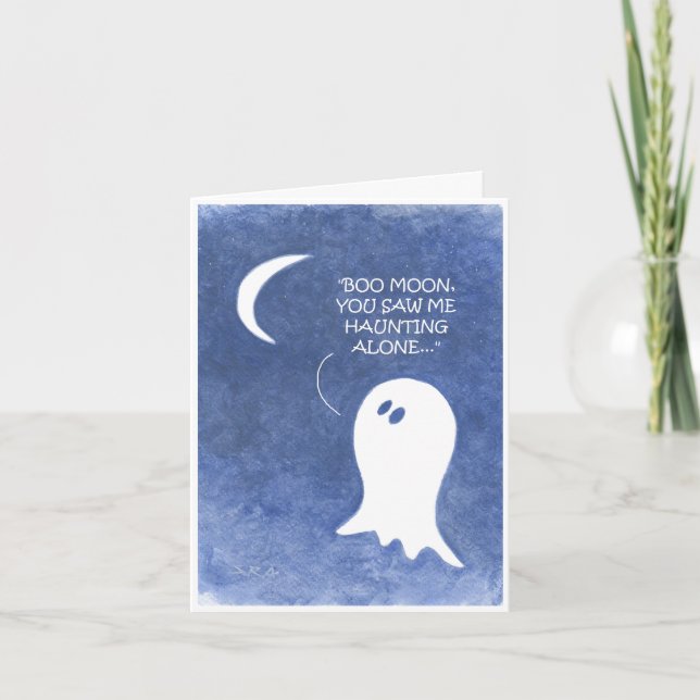 Ghost Halloween Card singen Karte (Vorderseite)