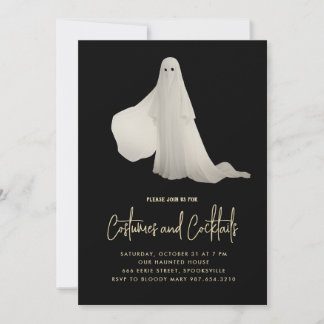 Ghost Halloween Cocktails Party Einladung