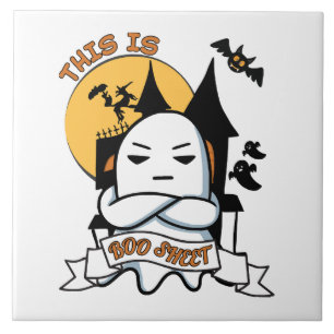 Ghost Halloween Costume Funny Boo Fliese
