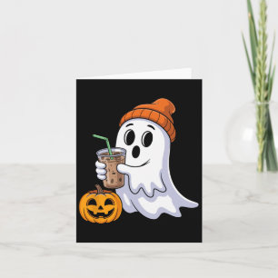 Ghost Halloween Drink Kaffee Geist Eiskaffee P Karte