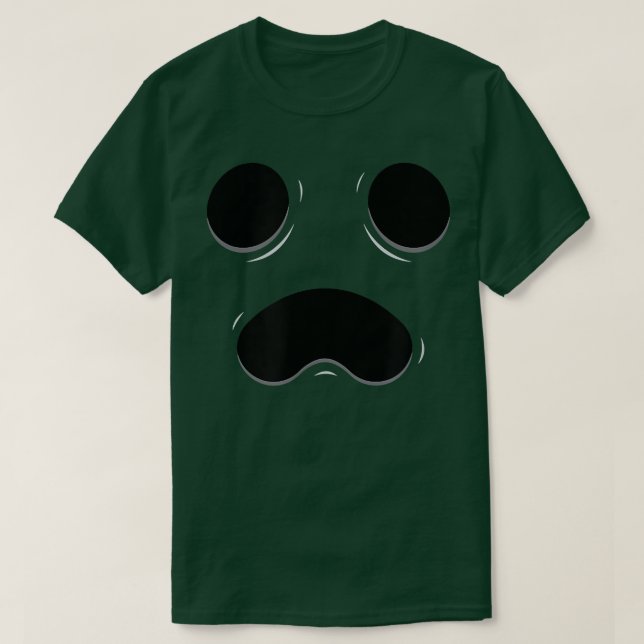 Ghost Halloween Face Plain Haunted Ghost Tour Mask T-Shirt (Design vorne)
