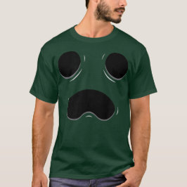 Ghost Halloween Face Plain Haunted Ghost Tour Mask T-Shirt