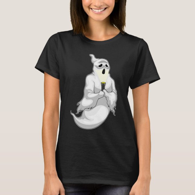 Ghost Halloween Flashlight T-Shirt (Vorderseite)
