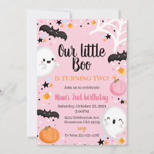 Ghost Halloween Geburtstag Einladendes Spooktakulä Einladung