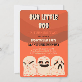 Ghost Halloween Geburtstag Einladendes Spooktakulä Einladung