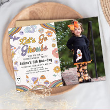 Ghost Halloween Groovy Geburtstag Lass uns Ghouls