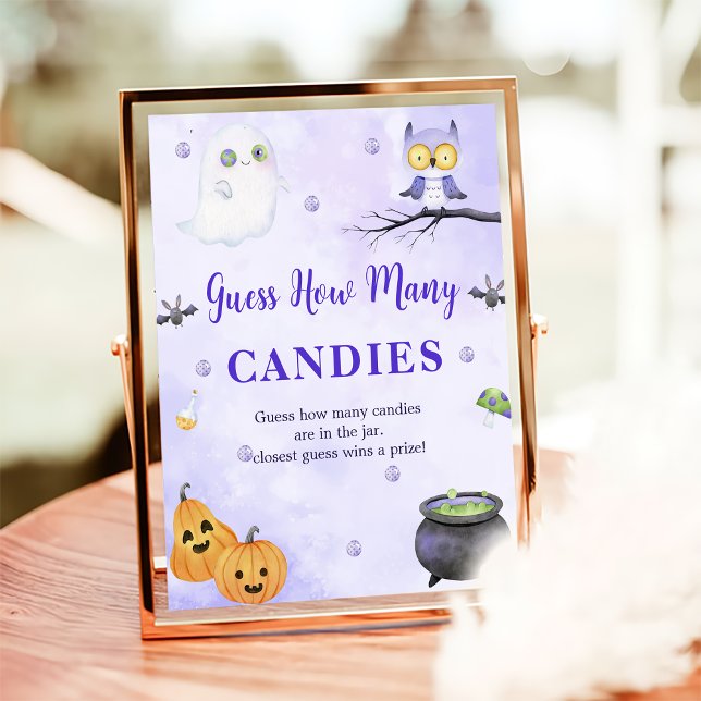 Ghost Halloween Guess Wie viele Candies Game Poste Poster (Von Creator hochgeladen)