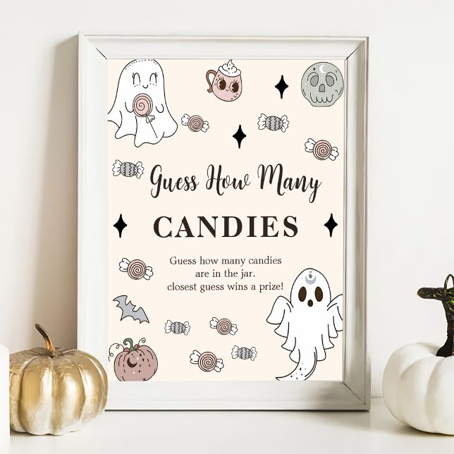 Ghost Halloween Guess Wie viele Candies Game Poste Poster (Von Creator hochgeladen)