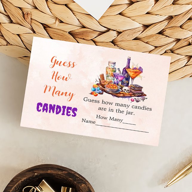 Ghost Halloween Guess Wie viele Kandies Game Begleitkarte (Von Creator hochgeladen)