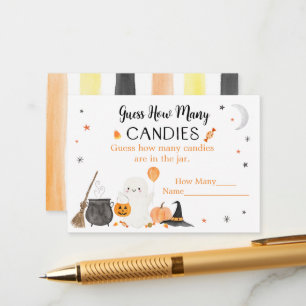 Ghost Halloween Guess Wie viele Kandies Game Begleitkarte