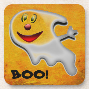 Ghost Halloween Hard Plastic Untersetzer