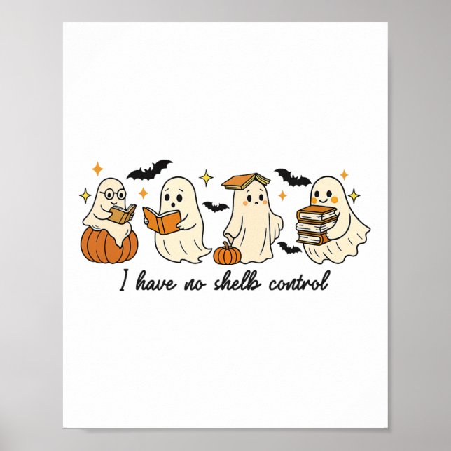 Ghost Halloween Library Reading Poster (Vorne)