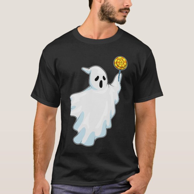 Ghost Halloween Lollipop T-Shirt (Vorderseite)