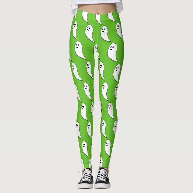 Ghost Halloween niedliche Leggings (Vorderseite)