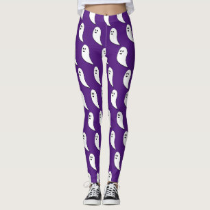 Ghost Halloween niedliches Muster lila Leggings